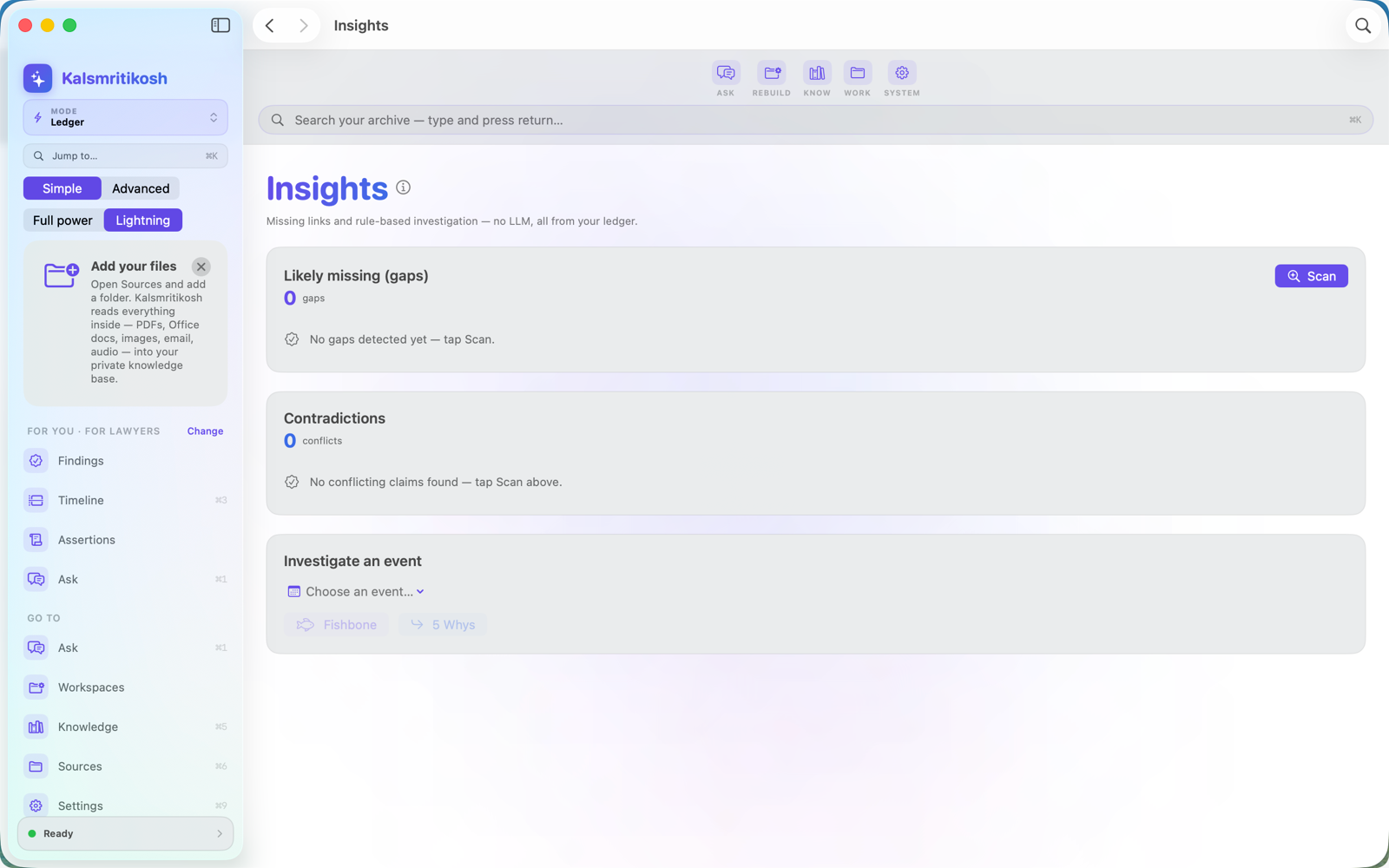Insights — gaps and contradictions
