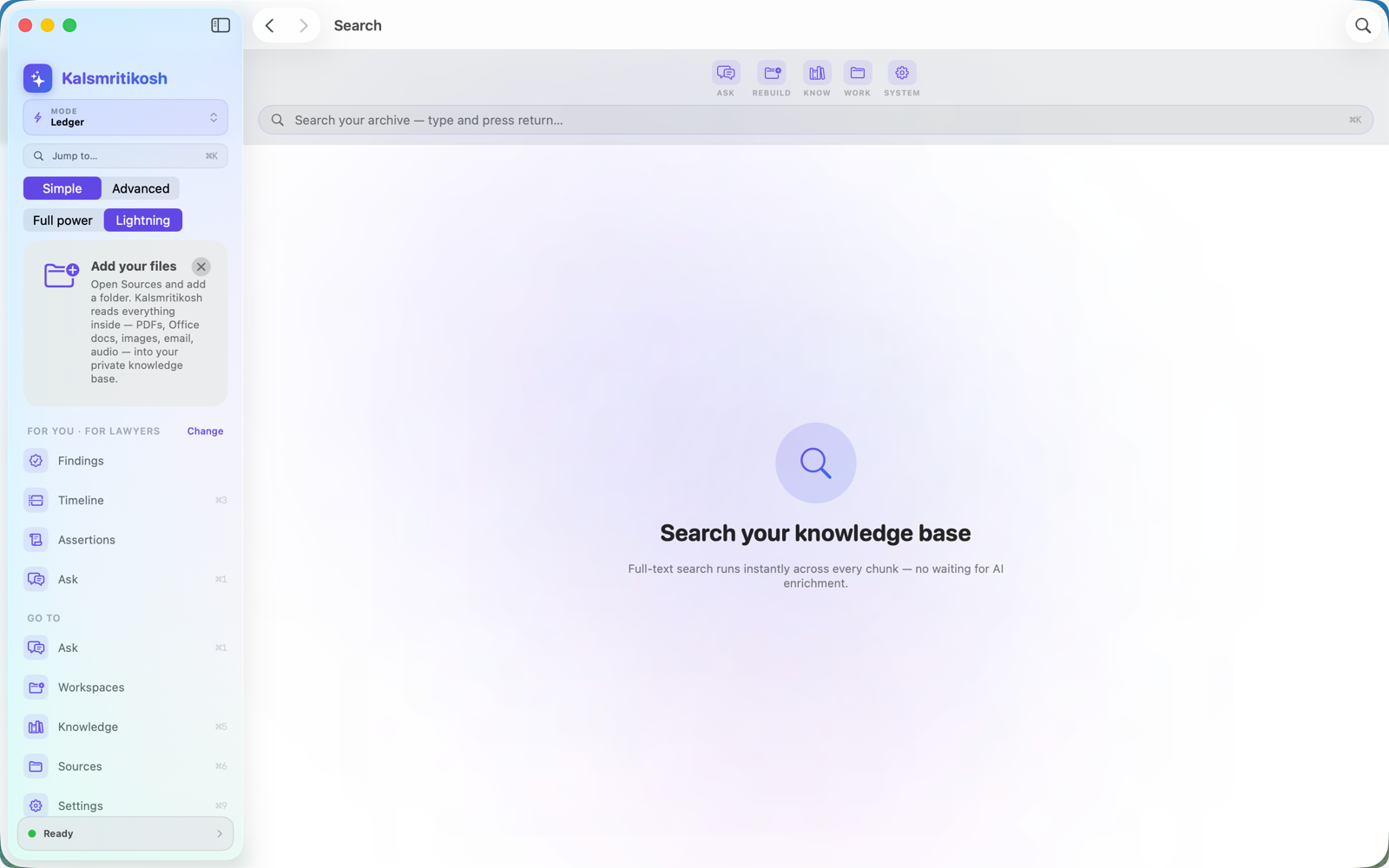 Instant full-text search