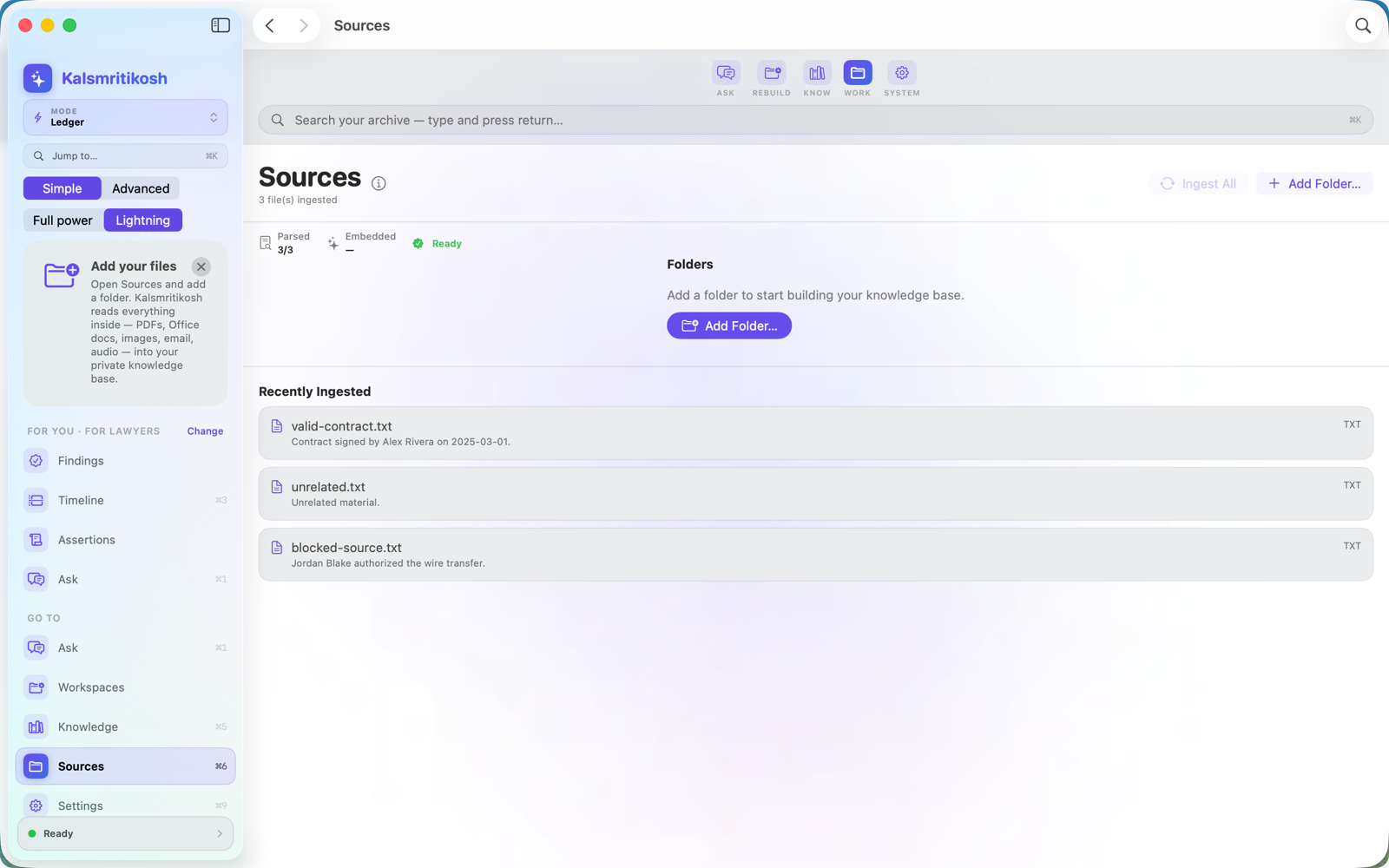 Sources — ingested and cited
